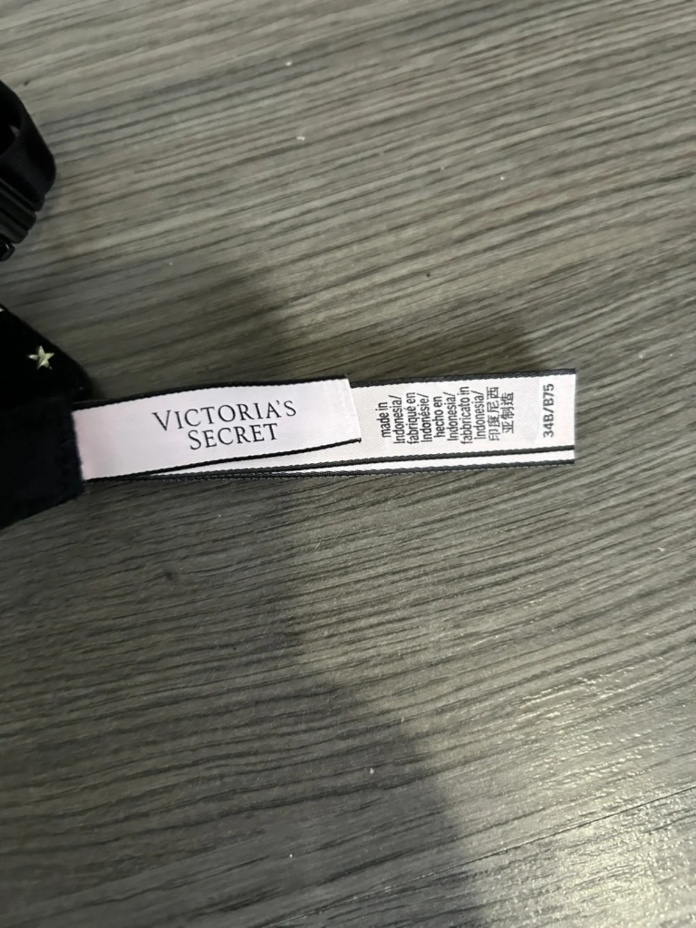 Victoria's Secret Black and Silver Celestial Print Push-Up Bra - Picture 4 of 5